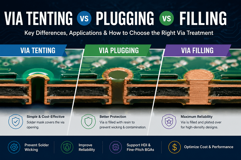 Via tenting vs plugging vs filling